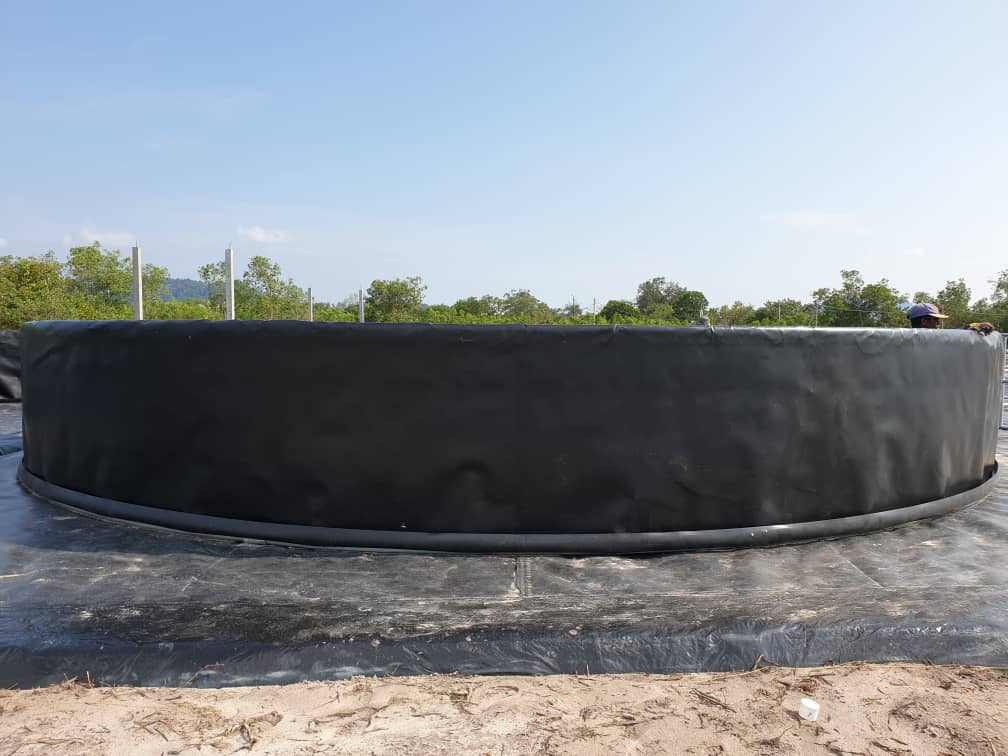 TREATMENT POND WITH HDPE LINING AND 100MT NURSERY TANK - Macro Saga
